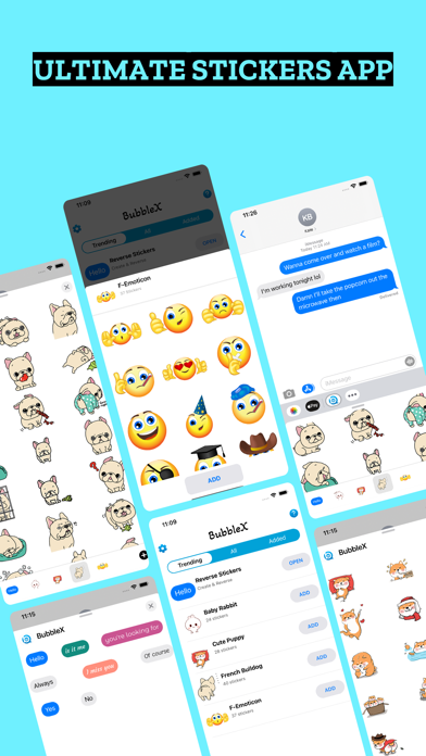 BubbleX - Reverse Stickers App