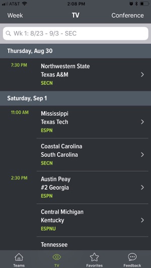 College Football App