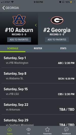 College Football App