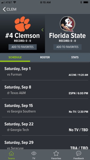 College Football App