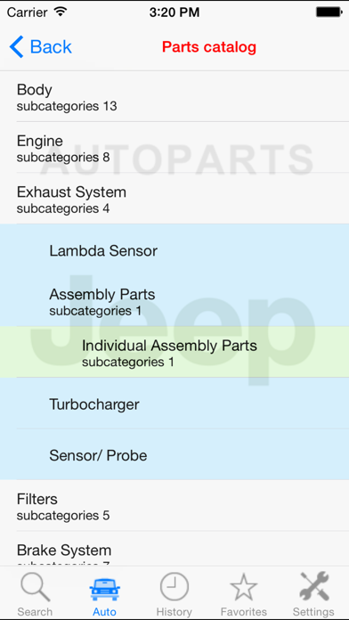 Autoparts for Jeep