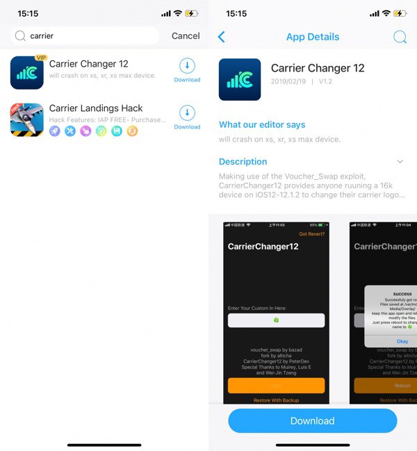 Download Carrier Changer 12 on Panda