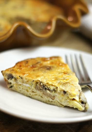 Mushroom and Gruyere pie