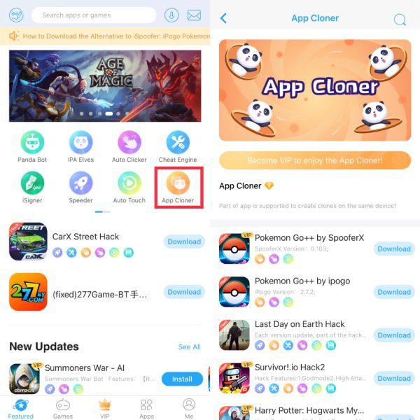 get the Panda App Cloner