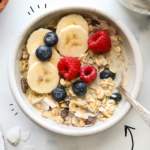 muesli recipe pin for pinterest.