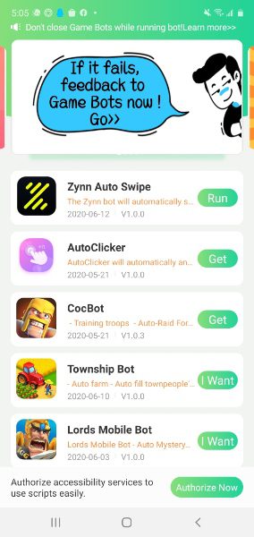 run zynn auto swipe bot