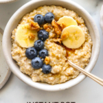 instant pot steel cut oatmeal pin for pinterest.