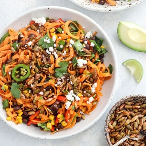 sweet potato noodles with black beans