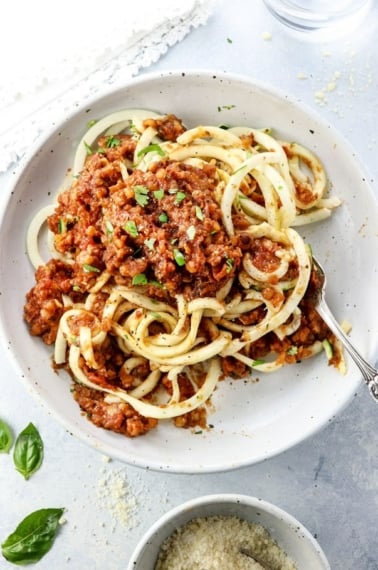 overhead Vegetarian Bolognese