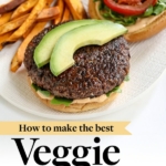 veggie burger pin for pinterest