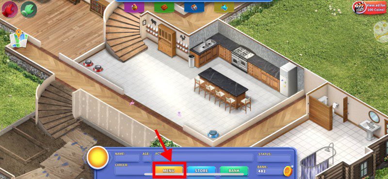 Virtual Families 3 menu