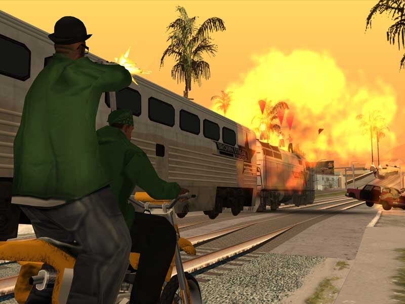 GTASA mission Wrong Side of the Tracks scene