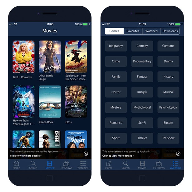 free movie app ZiniTevi