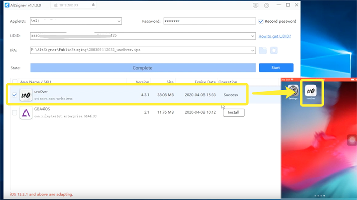 altsigner-unc0ver-iOS13.5-2