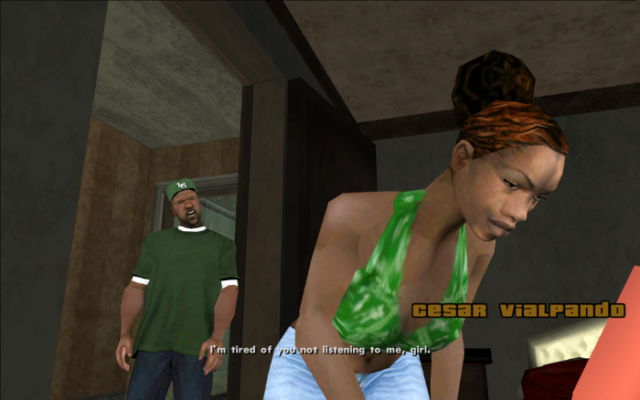 GTASA mission Sweet's Girl Cesar Vialpando scene